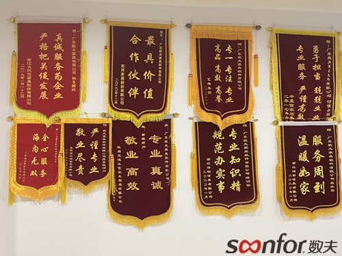 客戶贈送數夫服務團隊錦旗