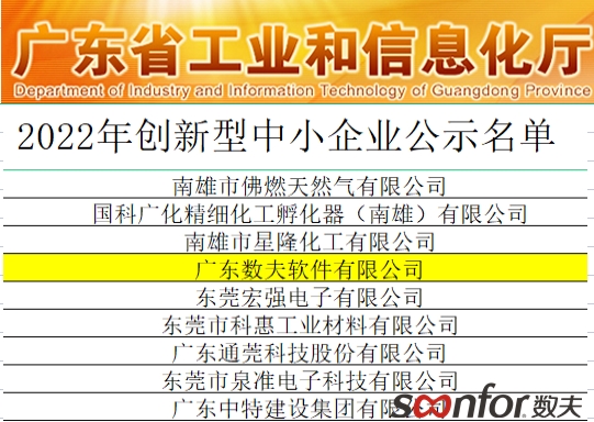 感恩節喜訊 | 數夫軟件榮獲廣東省創新型企業！